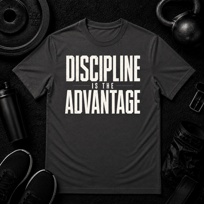 Discipline is the Advantage Premium Tee - Discipline Over Motivation 24/7