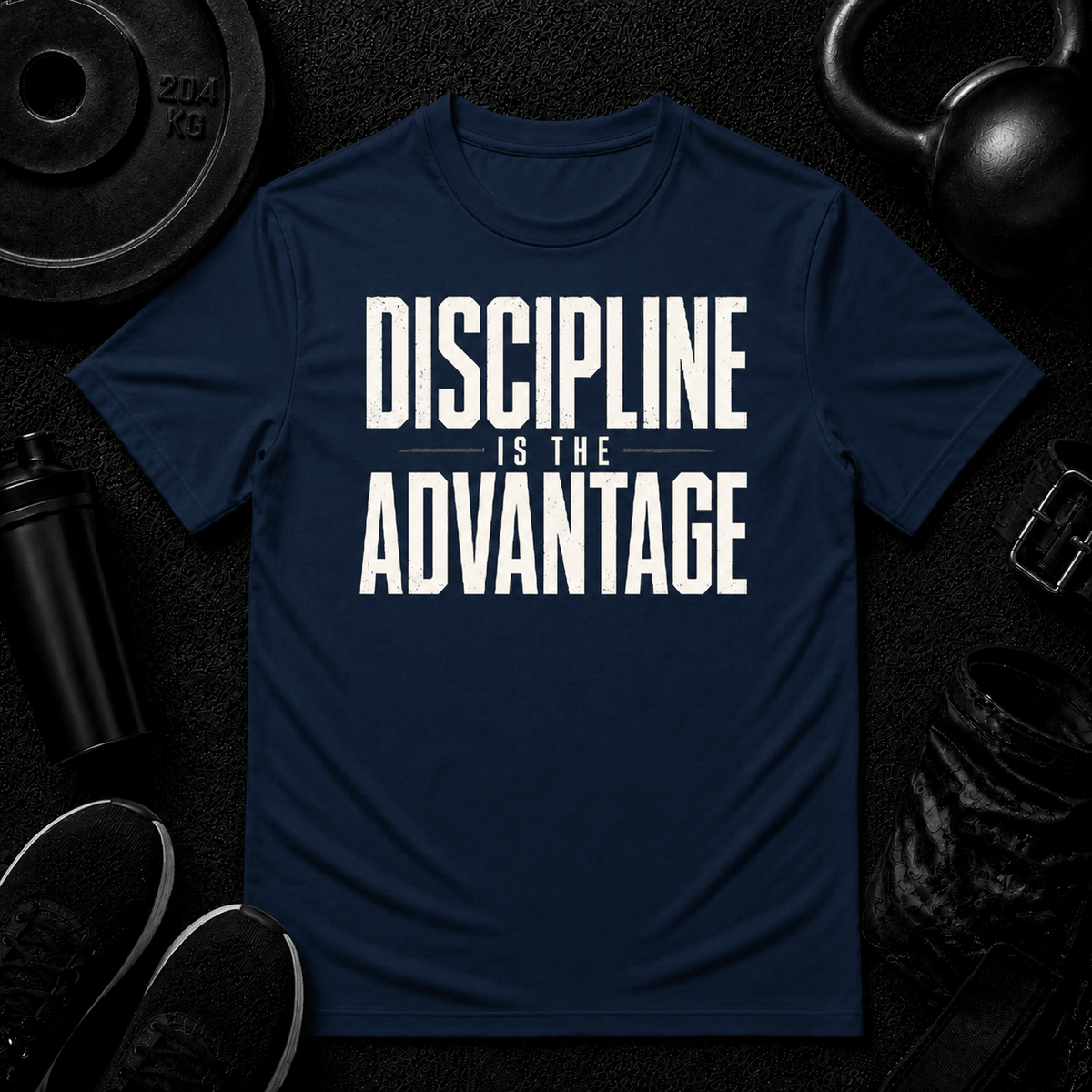 Discipline is the Advantage Premium Tee - Discipline Over Motivation 24/7