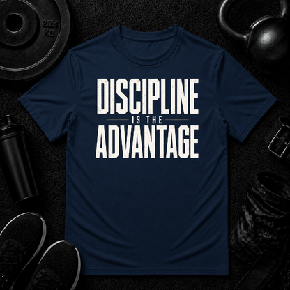 Discipline is the Advantage Premium Tee - Discipline Over Motivation 24/7