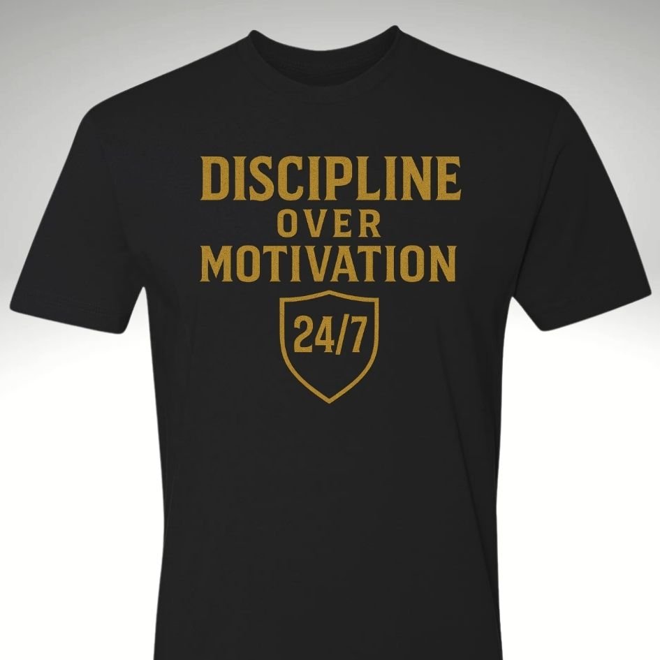🛡️ Discipline Over Motivation 24/7 | Motivational Gym & Workout Apparel for Men & Women - Discipline Over Motivation 24/7