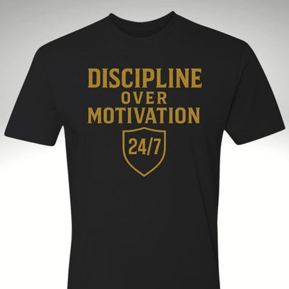 🛡️ Discipline Over Motivation 24/7 | Motivational Gym & Workout Apparel for Men & Women - Discipline Over Motivation 24/7