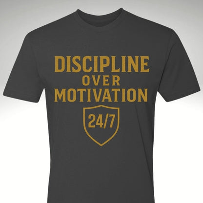 🛡️ Discipline Over Motivation 24/7 | Motivational Gym & Workout Apparel for Men & Women - Discipline Over Motivation 24/7
