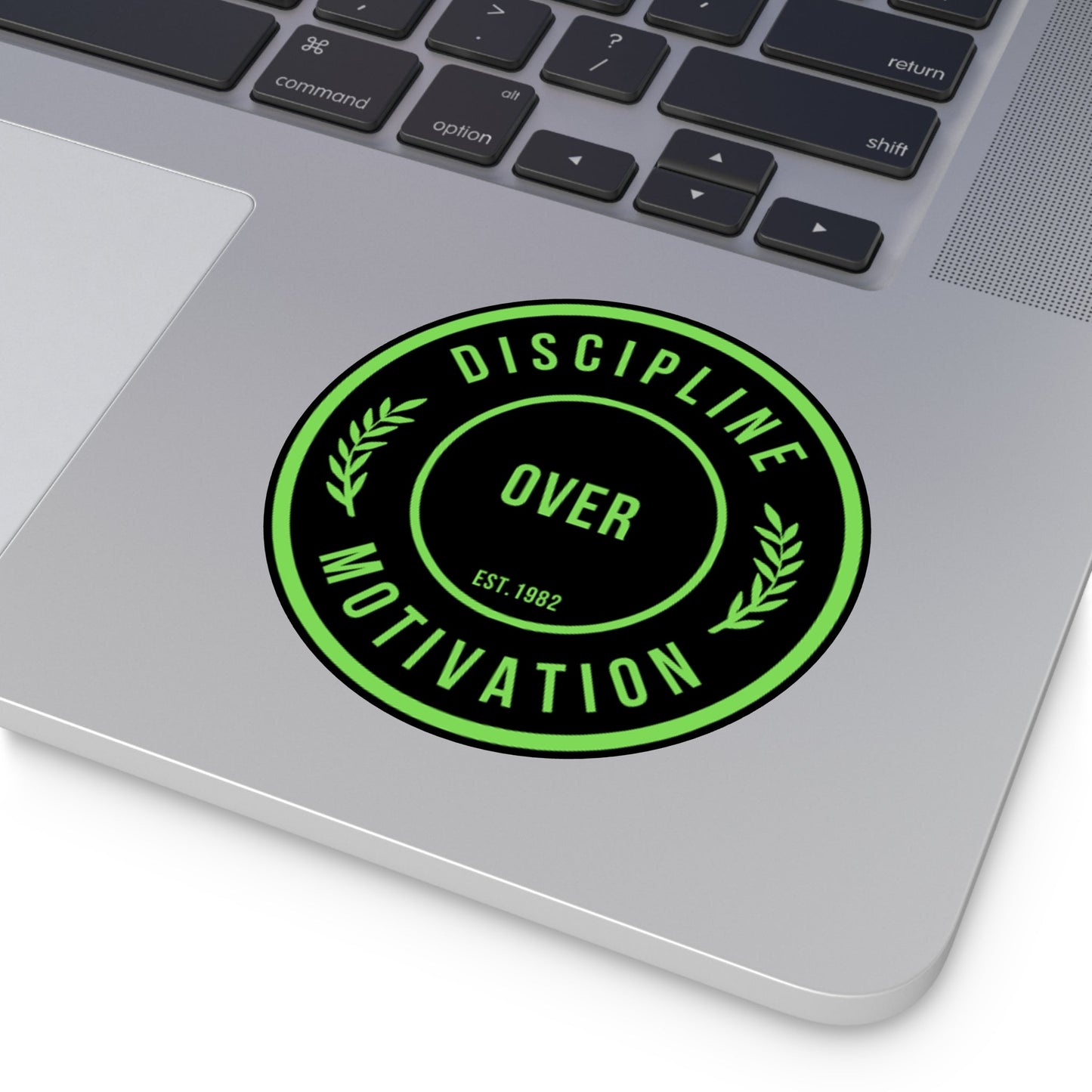 Discipline Over Motivation Black and Green Round Stickers, Indoor\Outdoor - Discipline Over Motivation 247