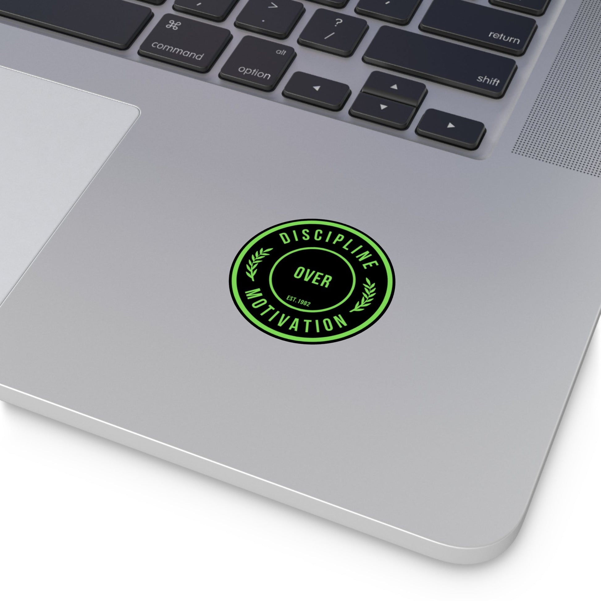 Discipline Over Motivation Black and Green Round Stickers, Indoor\Outdoor - Discipline Over Motivation 247