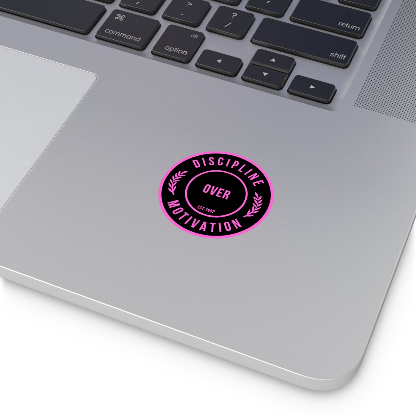 Discipline Over Motivation Black and Pink Round Stickers, Indoor\Outdoor - Discipline Over Motivation 247