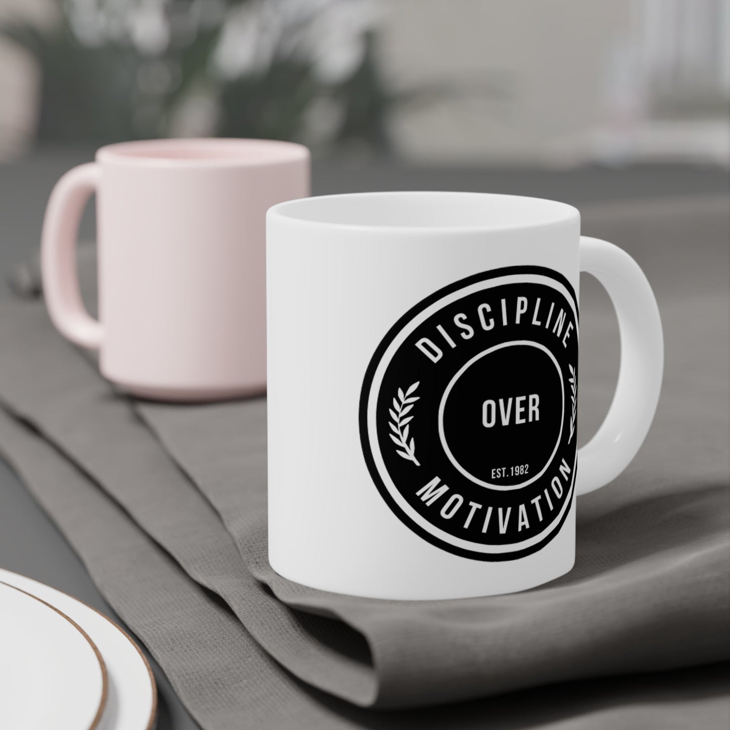 Discipline Over Motivation Coffee Mug | Custom Logo Design | Inspirational Gift - Discipline Over Motivation 247