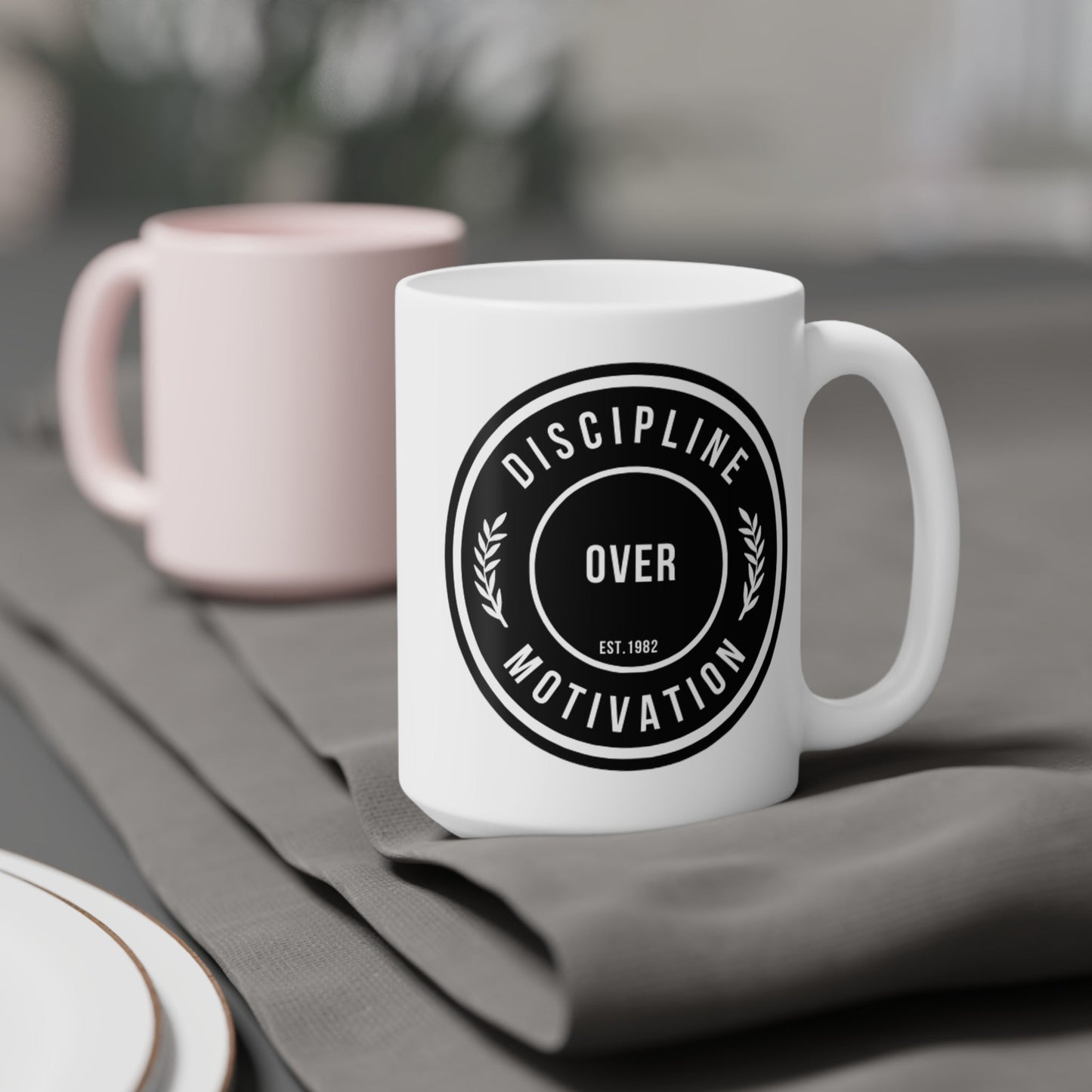 Discipline Over Motivation Coffee Mug | Custom Logo Design | Inspirational Gift - Discipline Over Motivation 247