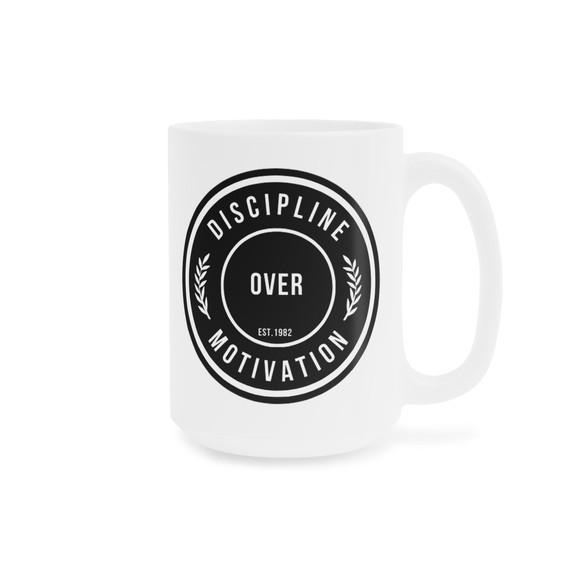 Discipline Over Motivation Coffee Mug | Custom Logo Design | Inspirational Gift - Discipline Over Motivation 247