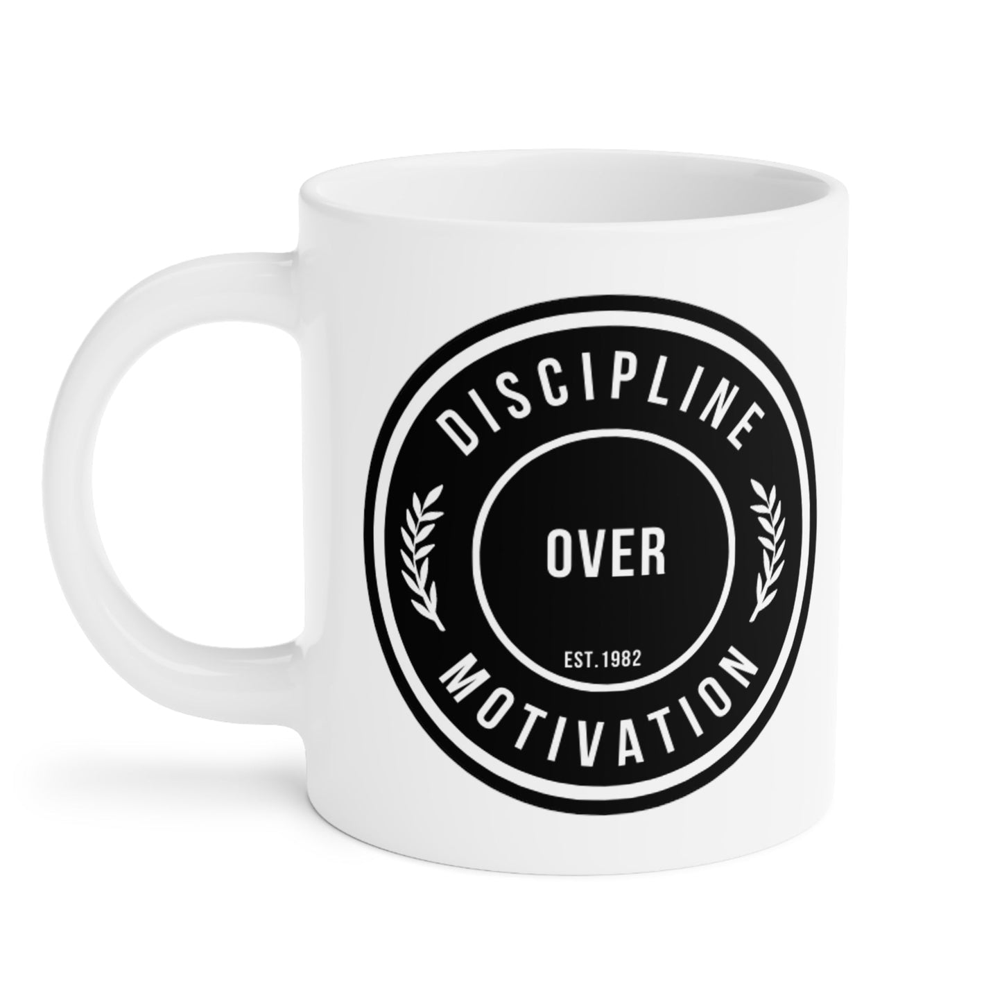 Discipline Over Motivation Coffee Mug | Custom Logo Design | Inspirational Gift - Discipline Over Motivation 247