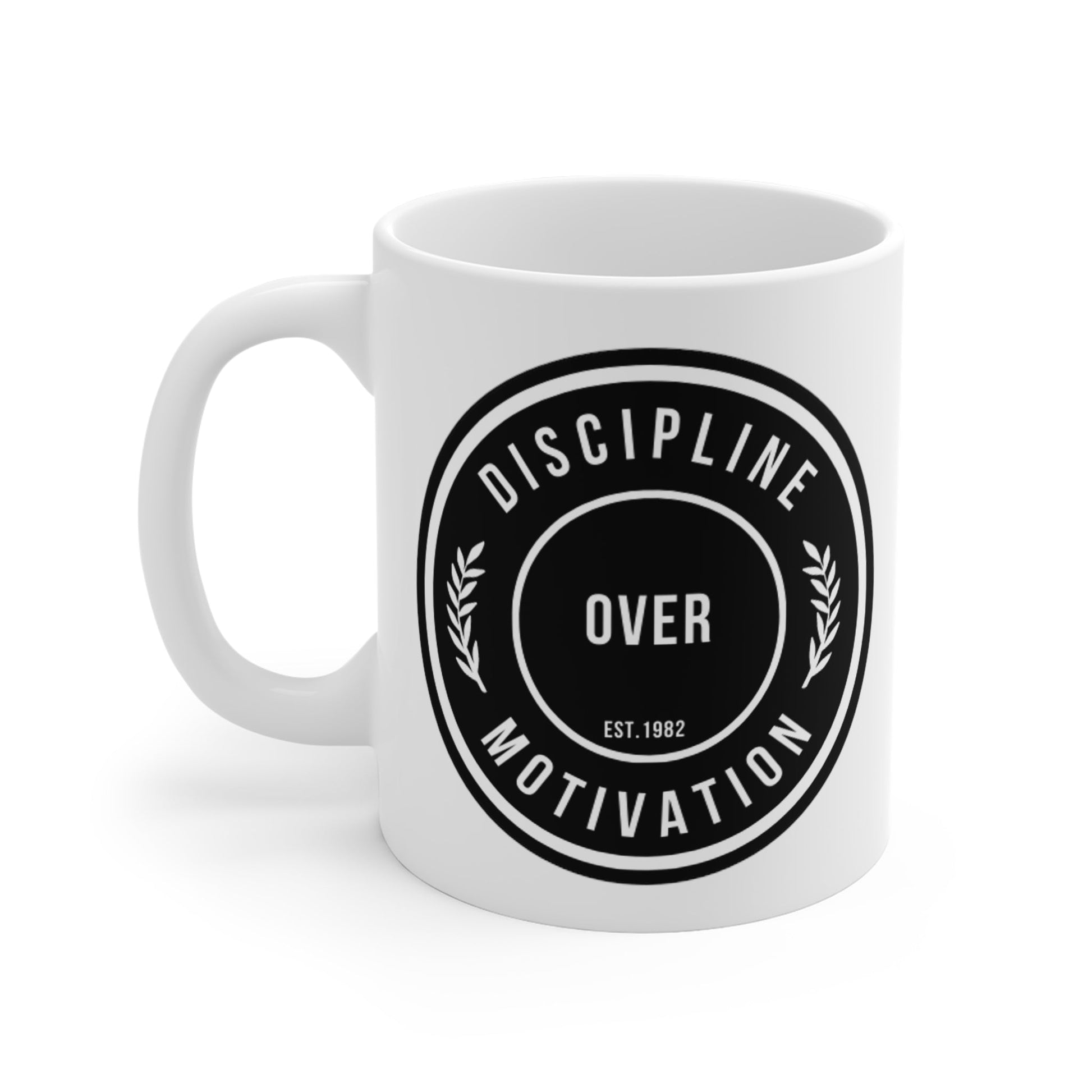 Discipline Over Motivation Coffee Mug | Custom Logo Design | Inspirational Gift - Discipline Over Motivation 247