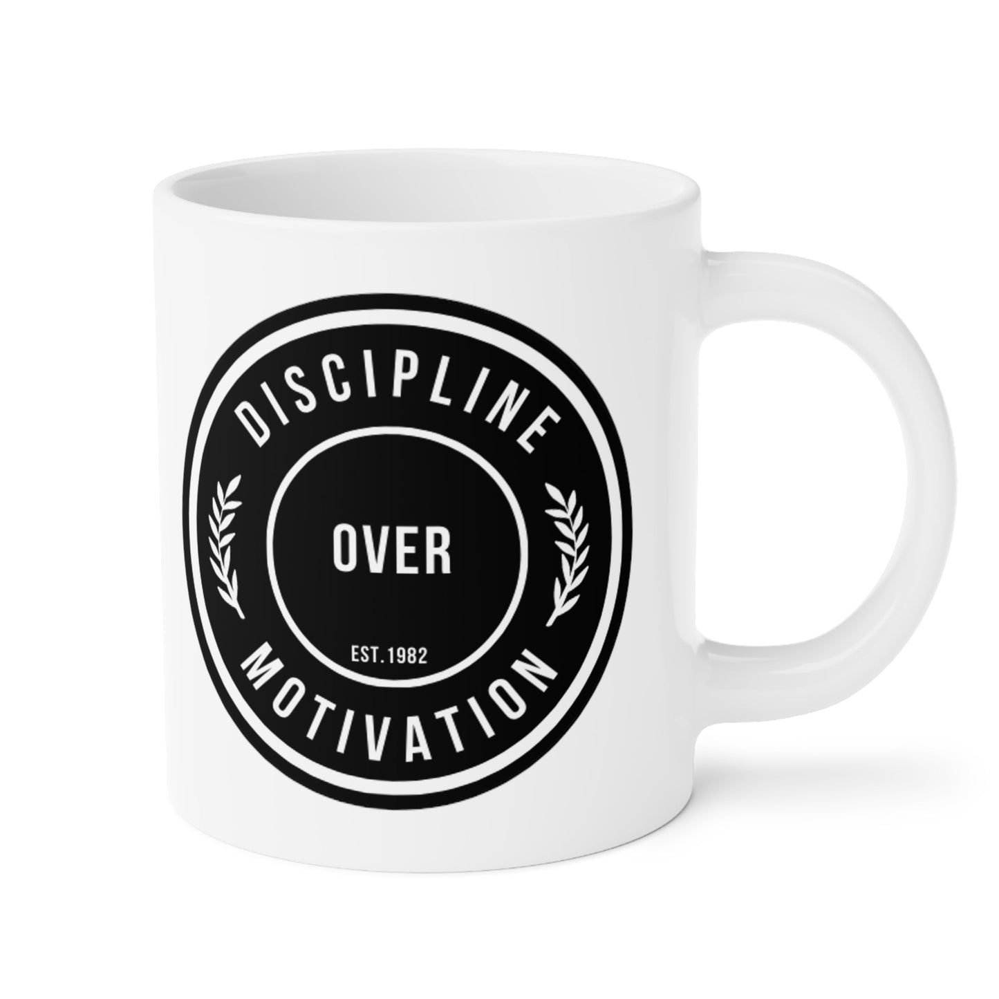 Discipline Over Motivation Coffee Mug | Custom Logo Design | Inspirational Gift - Discipline Over Motivation 247