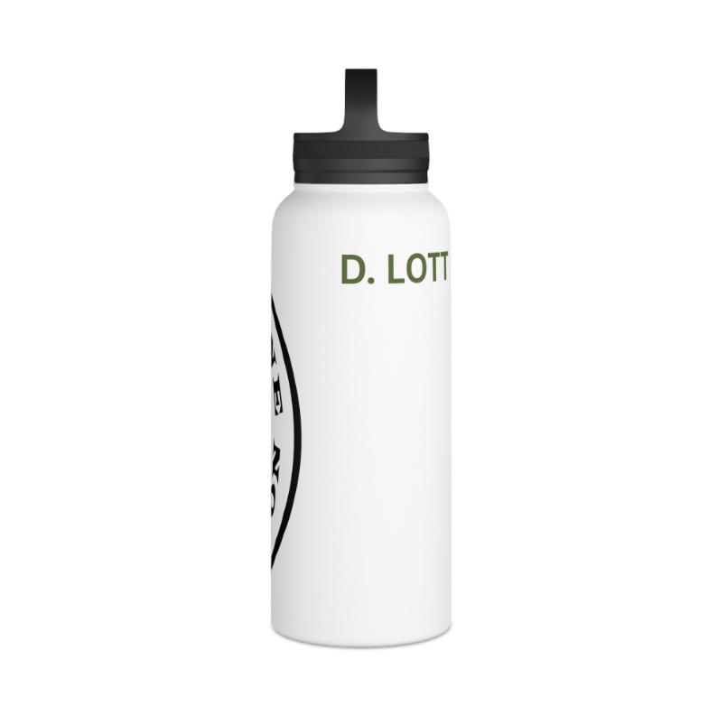 Discipline Over Motivation Logo Customizable Stainless Steel Water Bottle - Discipline Over Motivation 24/7