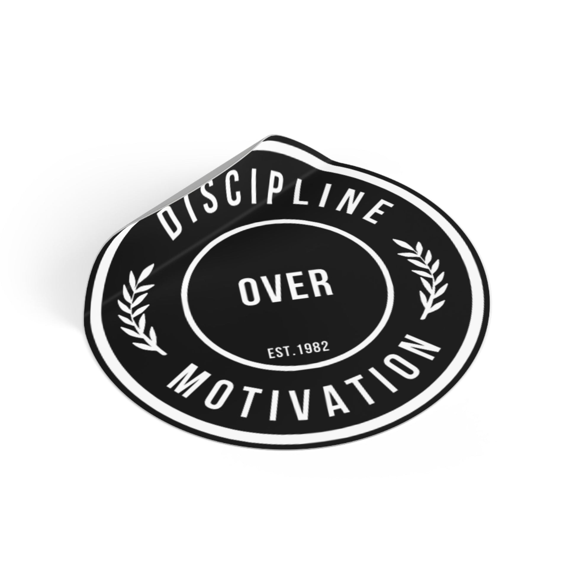 Discipline Over Motivation Logo, Indoor\Outdoor Sticker - Discipline Over Motivation 247