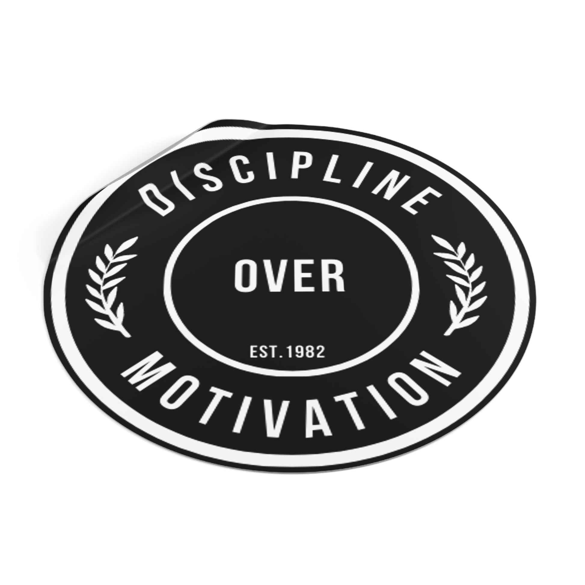 Discipline Over Motivation Logo, Indoor\Outdoor Sticker - Discipline Over Motivation 247