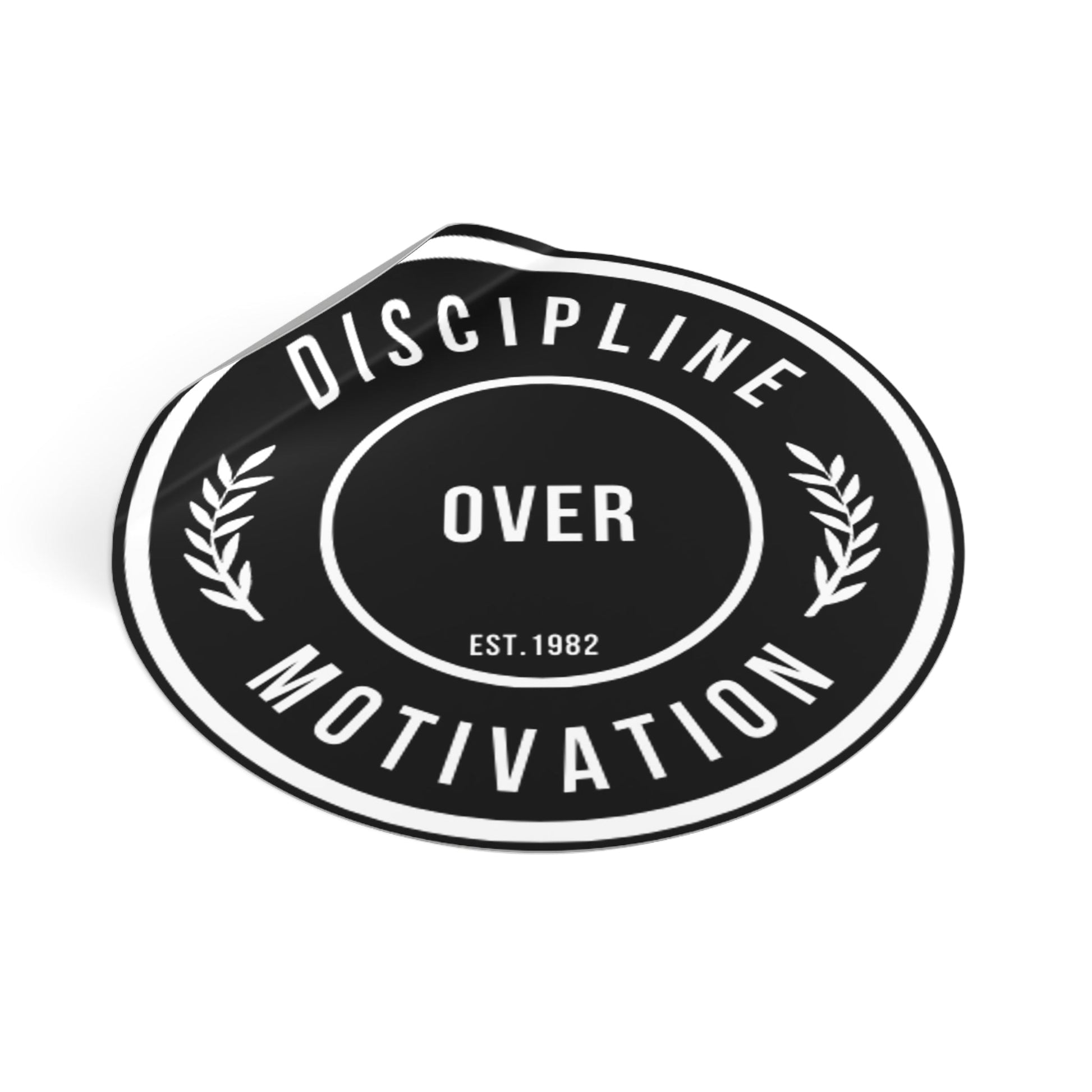 Discipline Over Motivation Logo, Indoor\Outdoor Sticker - Discipline Over Motivation 247