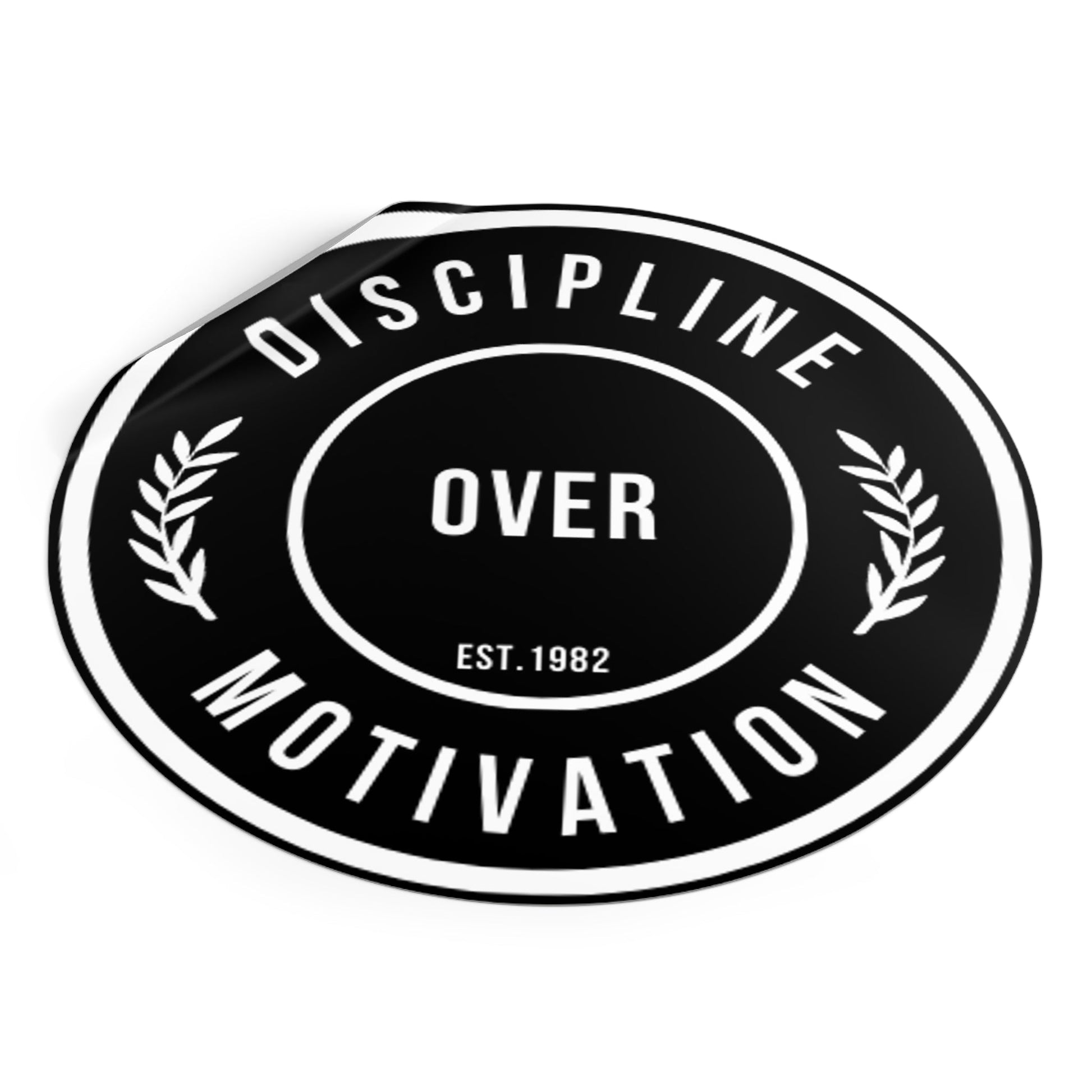 Discipline Over Motivation Logo, Indoor\Outdoor Sticker - Discipline Over Motivation 247