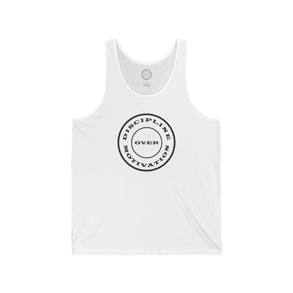 Discipline Over Motivation Logo Relentless Back Soft Cotton Tank Top - Discipline Over Motivation 24/7