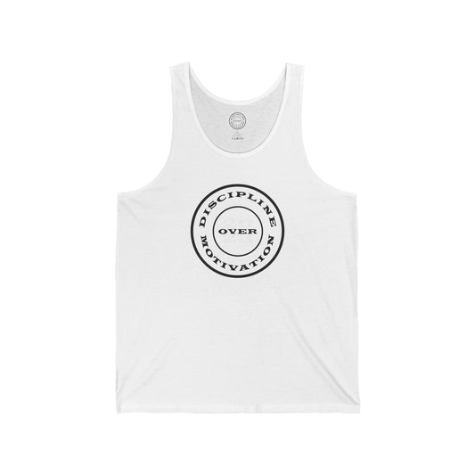 Discipline Over Motivation Logo Relentless Back Soft Cotton Tank Top - Discipline Over Motivation 24/7