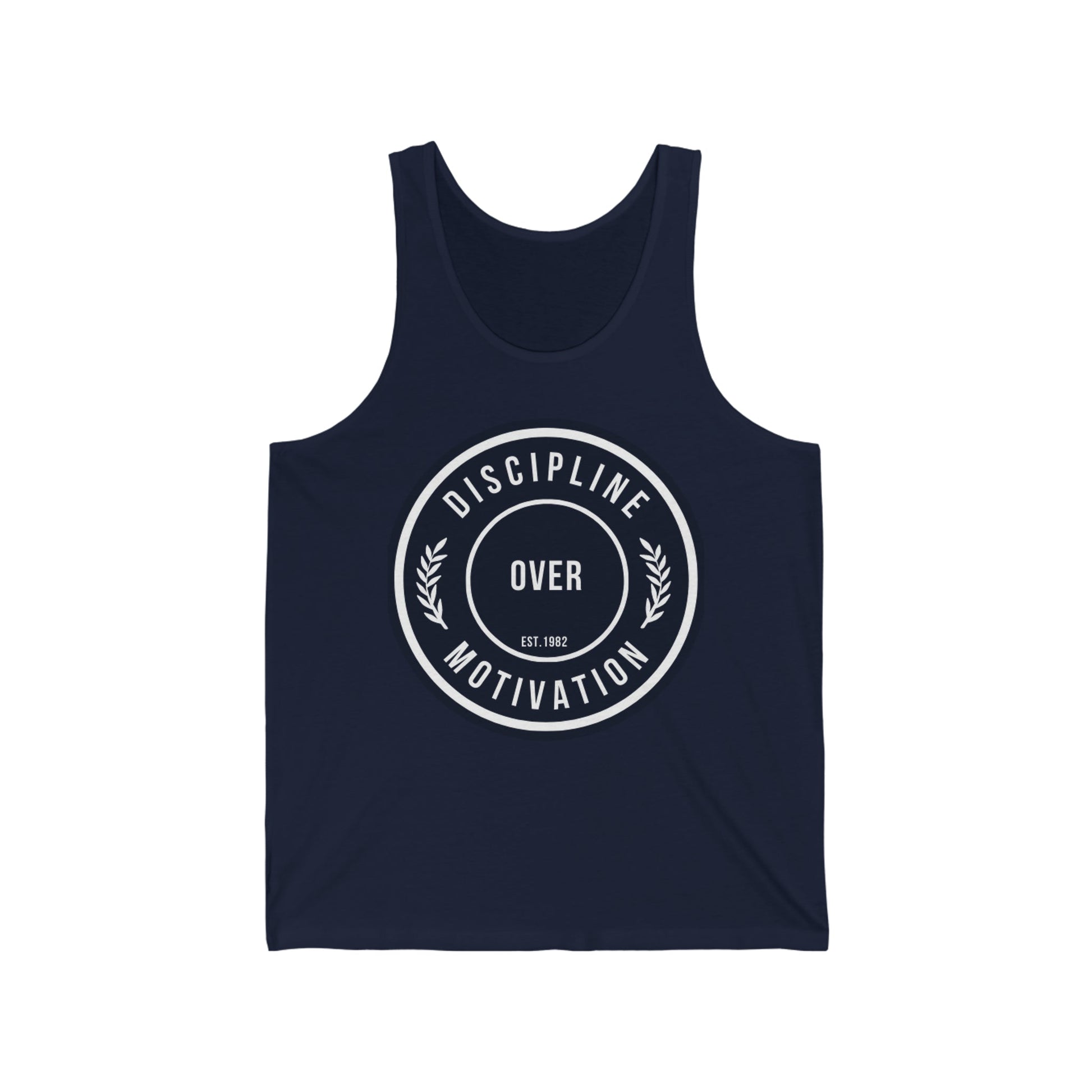 Discipline Over Motivation Logo Relentless Back Soft Cotton Tank Top - Discipline Over Motivation 247