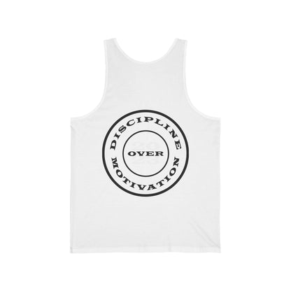 Discipline Over Motivation Soft Cotton Tank Top - Discipline Over Motivation 24/7