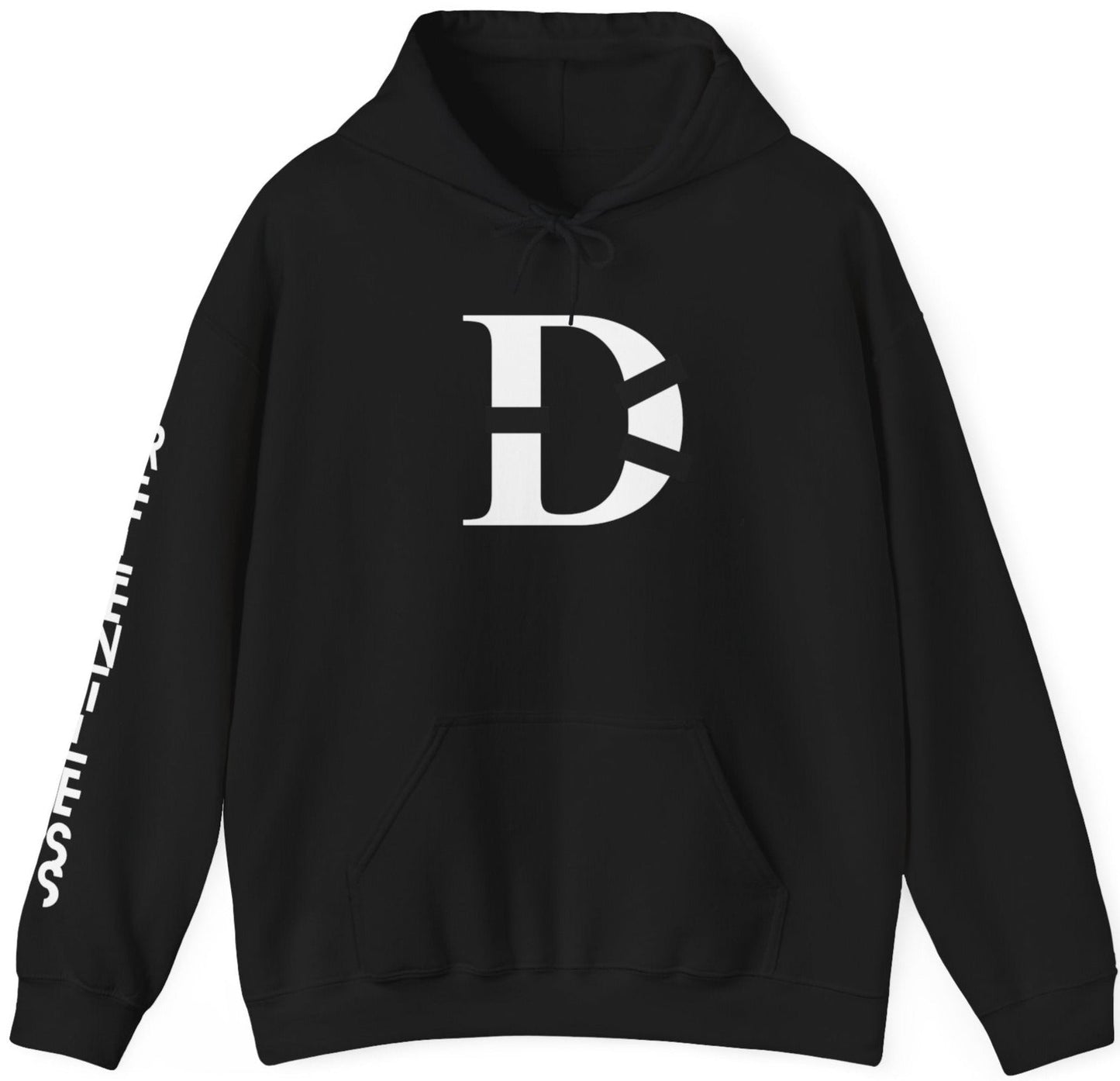 Discipline Over Motivation White logo Hoodie - Discipline Over Motivation 247