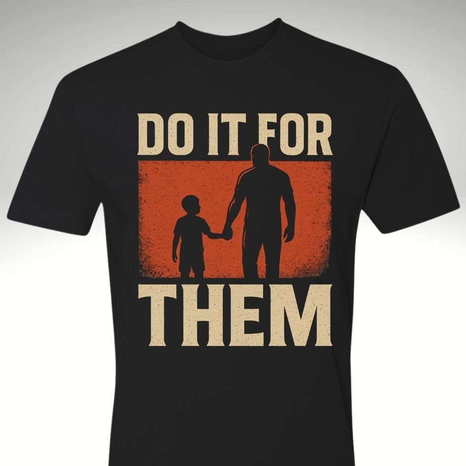 👨‍👧 Do It For Them| Motivational Gym & Workout Apparel for Men & Women Rebirth RED AND BLACK - Discipline Over Motivation 24/7