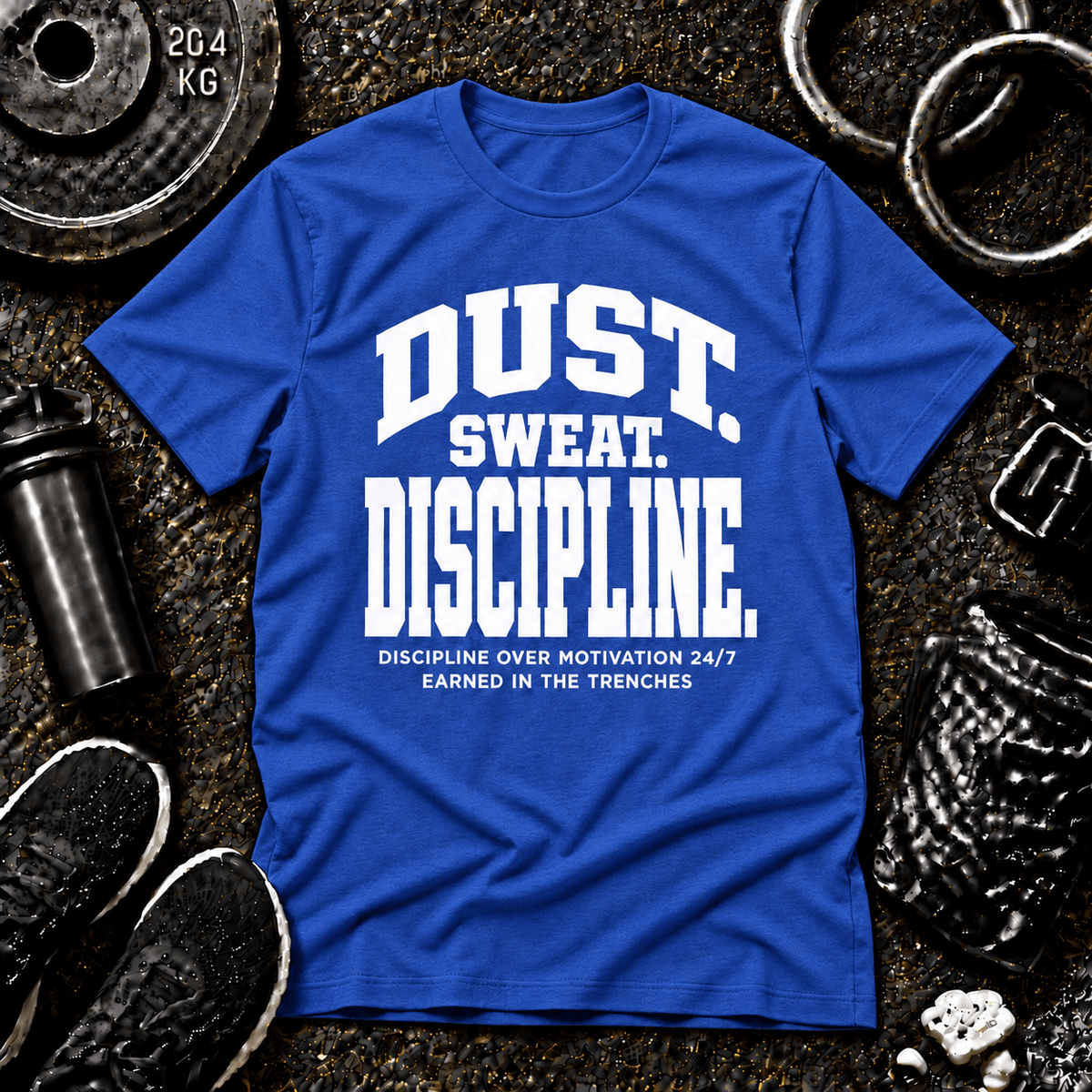 Dust. Sweat. Discipline.™ Tee - Discipline Over Motivation 24/7