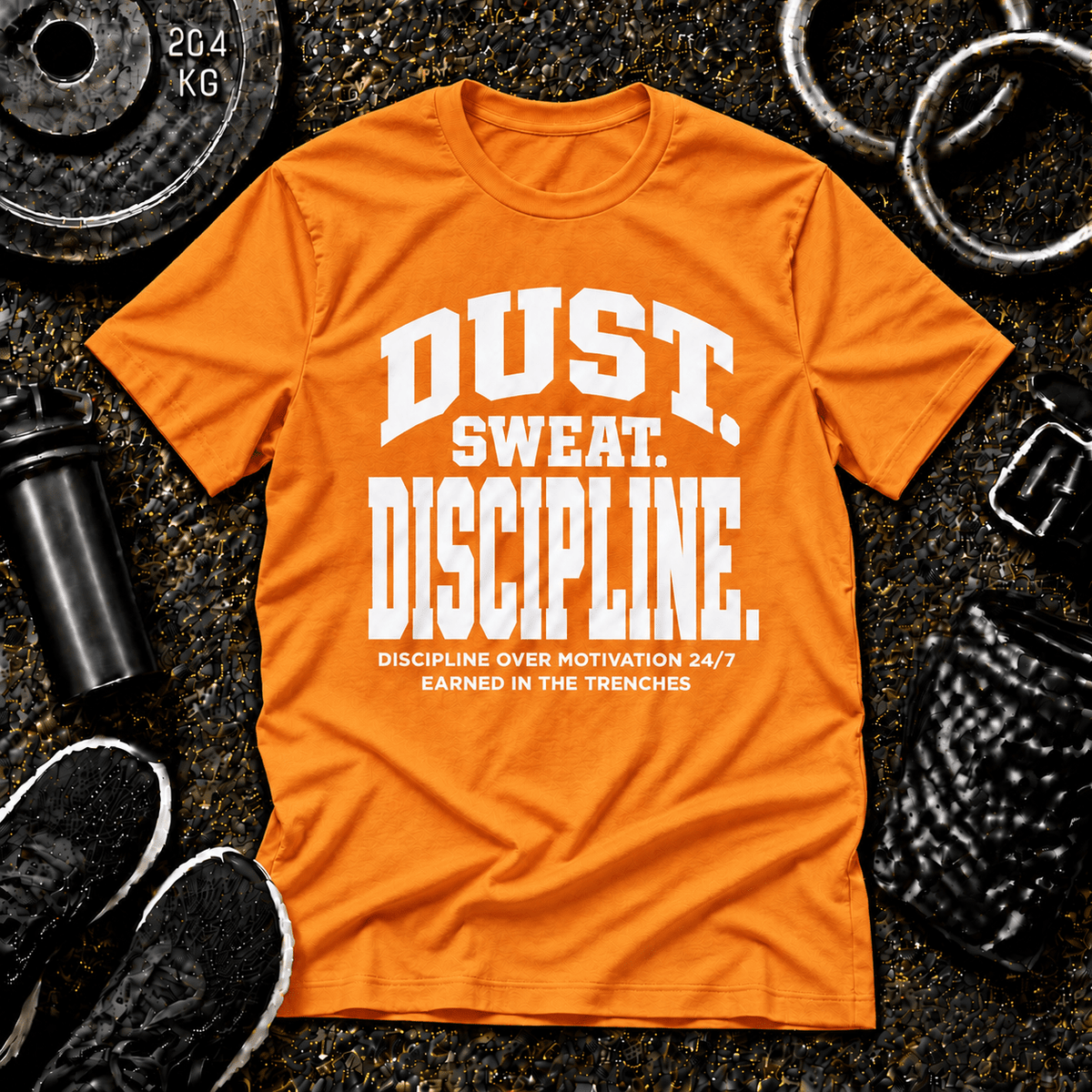 Dust. Sweat. Discipline.™ Tee - Discipline Over Motivation 24/7