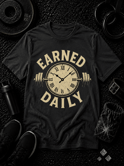 EARNED DAILY - Discipline Over Motivation 24/7