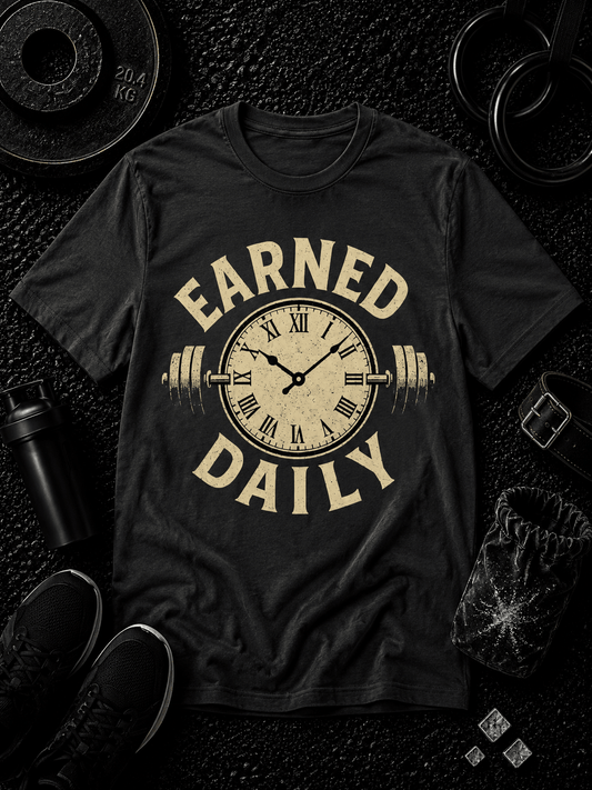 EARNED DAILY - Discipline Over Motivation 24/7