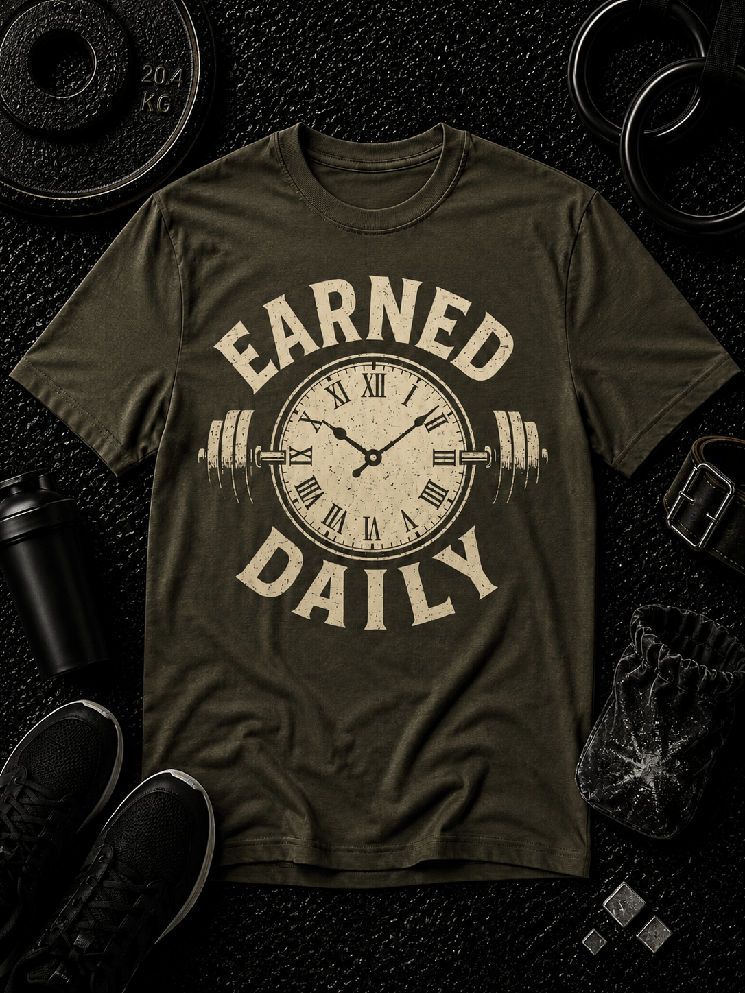 EARNED DAILY - Discipline Over Motivation 24/7
