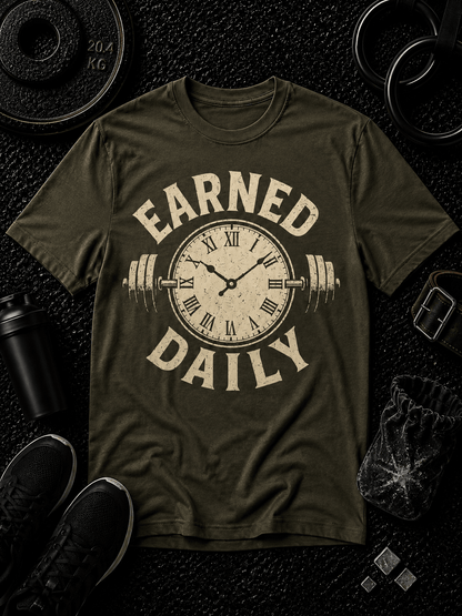 EARNED DAILY - Discipline Over Motivation 24/7