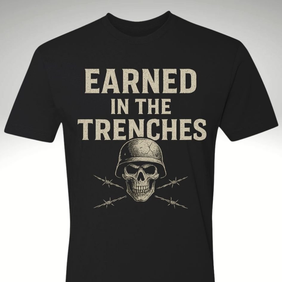 🪖 Earned in the Trenches – Soldier Edition | Motivational Gym & Workout Apparel for Men & Women - Discipline Over Motivation 24/7