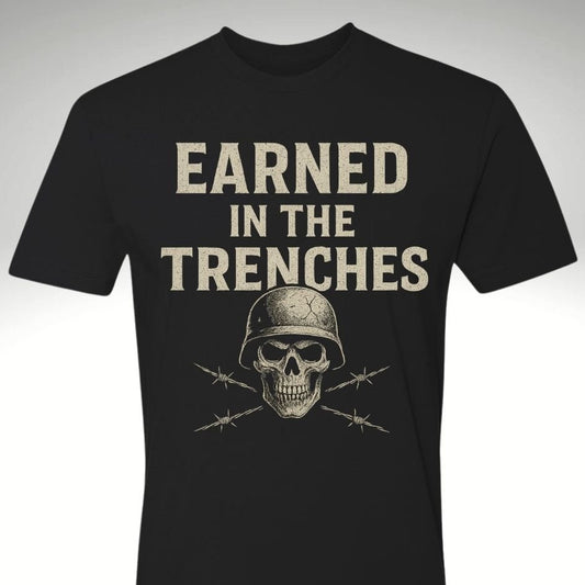 🪖 Earned in the Trenches – Soldier Edition | Motivational Gym & Workout Apparel for Men & Women - Discipline Over Motivation 24/7
