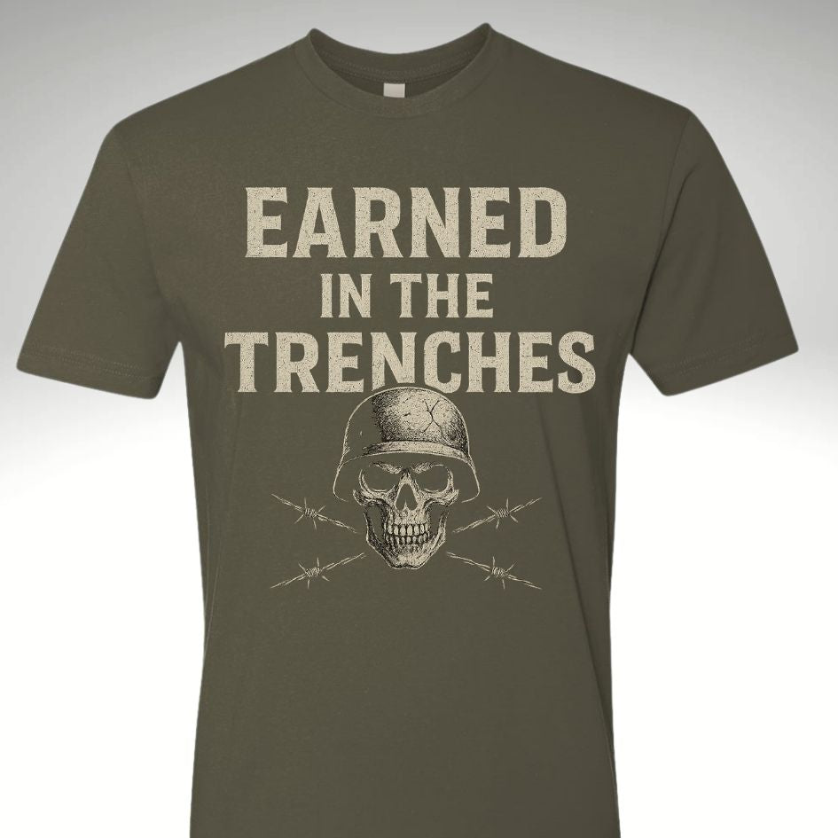 🪖 Earned in the Trenches – Soldier Edition | Motivational Gym & Workout Apparel for Men & Women - Discipline Over Motivation 24/7