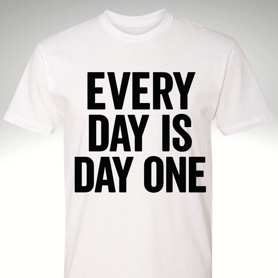 Every Day is Day One | Motivational Gym & Workout Apparel for Men & Women Rebirth RED AND BLACK - Discipline Over Motivation 24/7