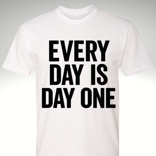 Every Day is Day One | Motivational Gym & Workout Apparel for Men & Women Rebirth RED AND BLACK - Discipline Over Motivation 24/7