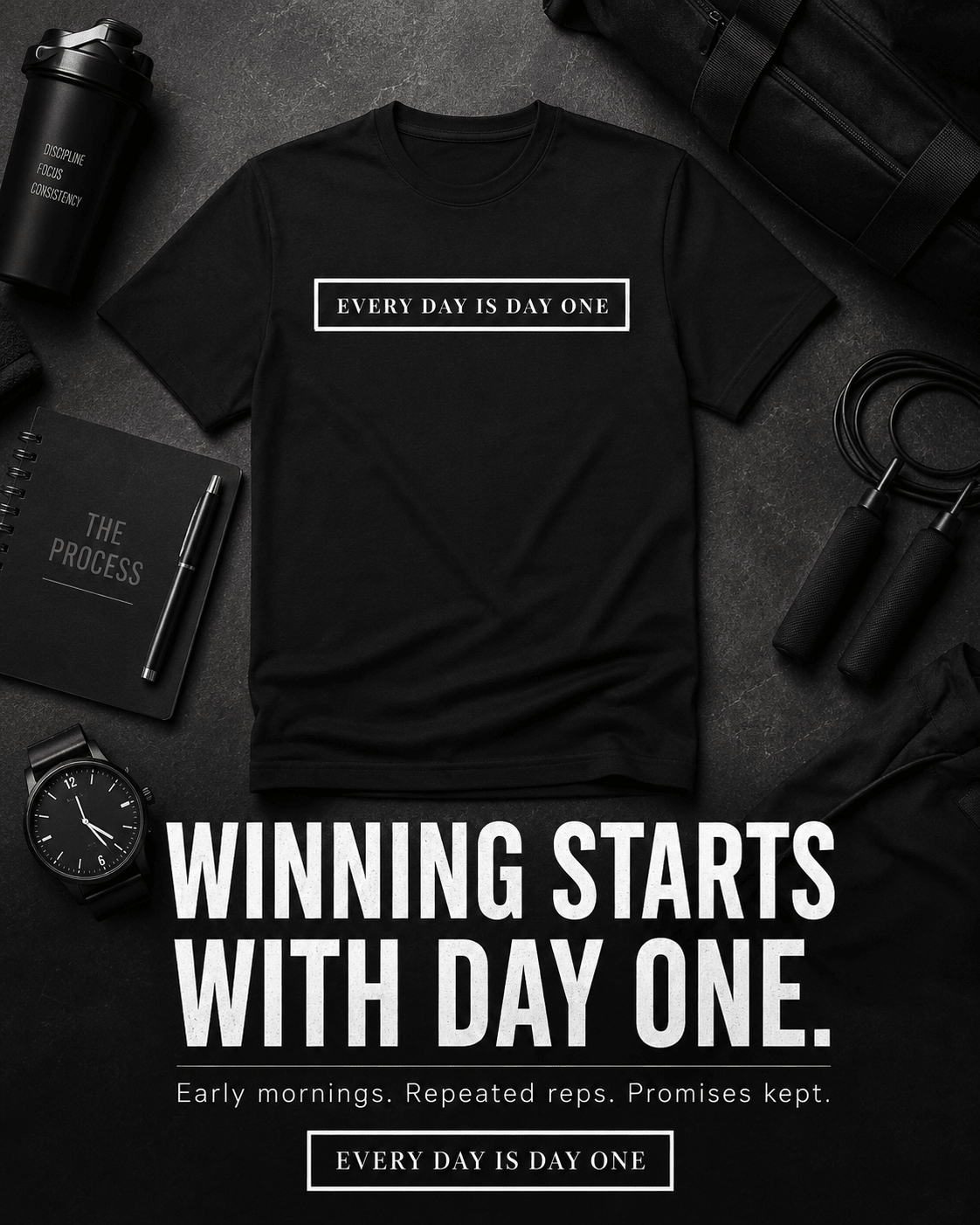 EVERY DAY IS DAY ONE (OG EDITION) - Discipline Over Motivation 24/7