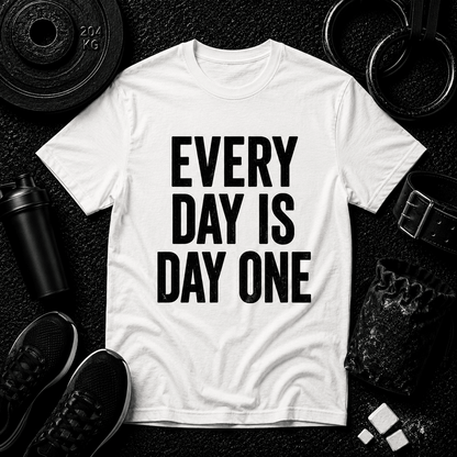 EVERY DAY IS DAY ONE REBIRTH — RED & BLACK EDITION - Discipline Over Motivation 24/7