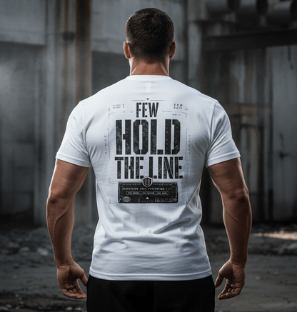 Few Hold the Line — Premium Tee - Discipline Over Motivation 24/7