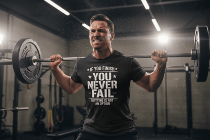 Finish Mindset T Shirt - Discipline Over Motivation 24/7