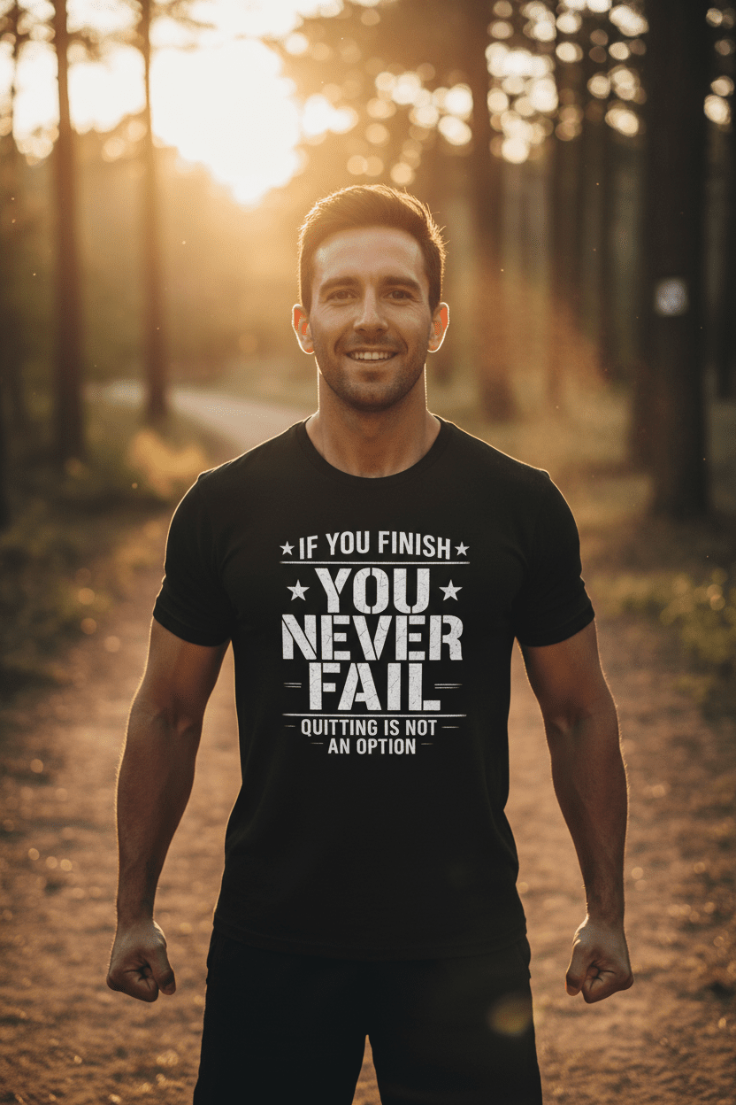 Finish Mindset T Shirt - Discipline Over Motivation 24/7
