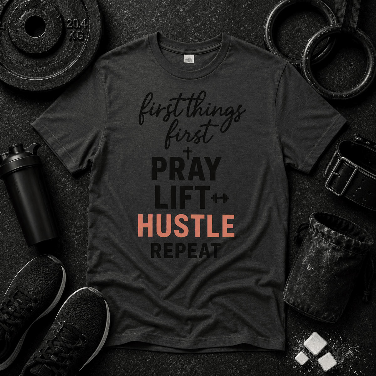 First Things First T Shirt - Discipline Over Motivation 24/7