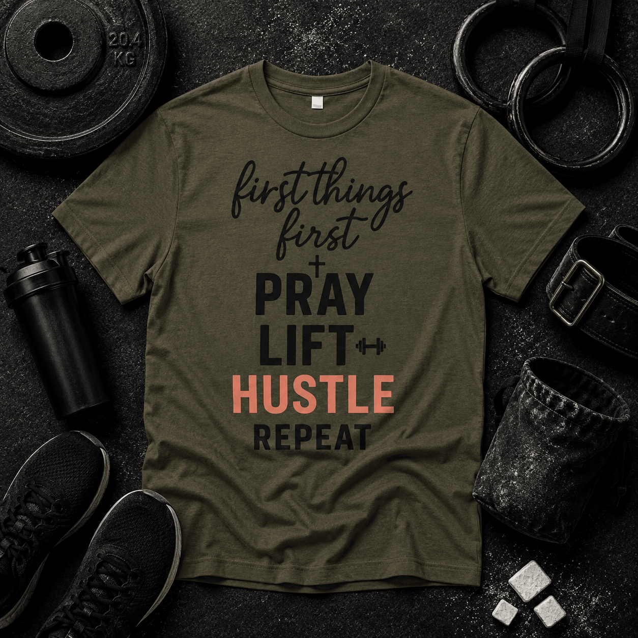 First Things First T Shirt - Discipline Over Motivation 24/7