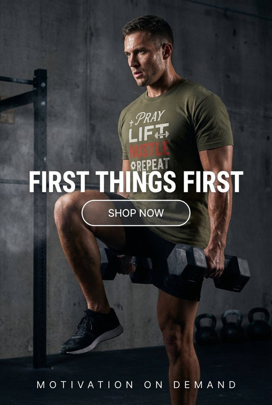 First Things First Tee - Discipline Over Motivation 24/7