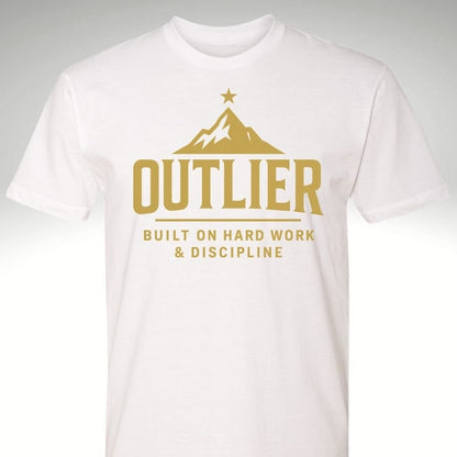 Gold Outlier T Shirt | Motivational Gym & Workout Apparel for Men & Women - Discipline Over Motivation 24/7