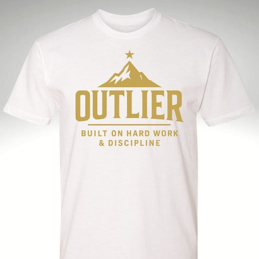 Gold Outlier T Shirt | Motivational Gym & Workout Apparel for Men & Women - Discipline Over Motivation 24/7