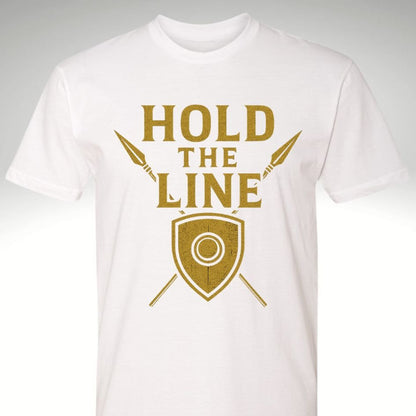 Gold🛡️Hold The Line | Motivational Gym & Workout Apparel for Men & Women - Discipline Over Motivation 24/7