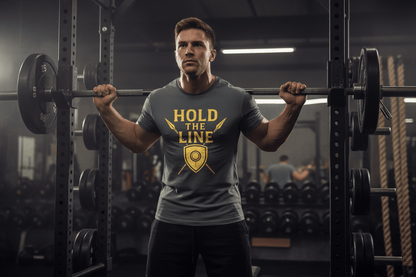 Gold🛡️Hold The Line Tee - Discipline Over Motivation 24/7