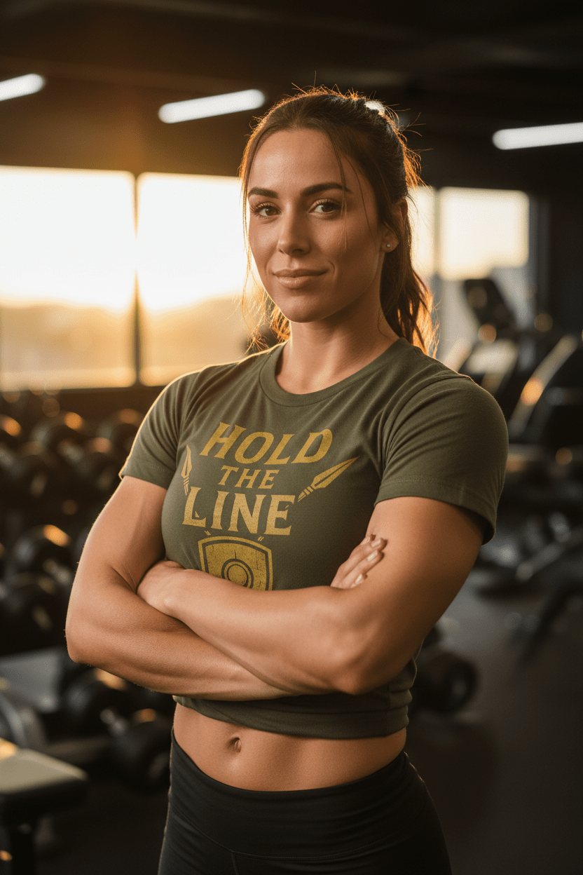 Gold🛡️Hold The Line Tee - Discipline Over Motivation 24/7